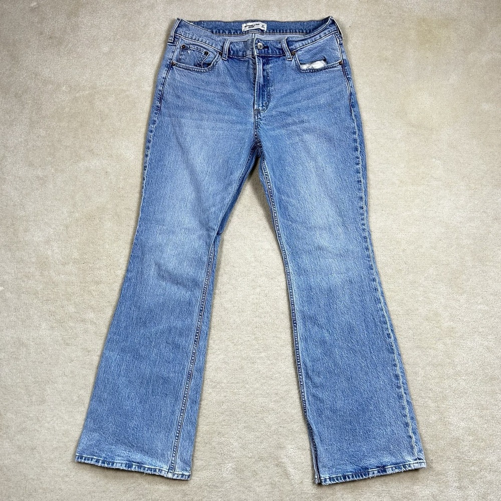 Abercrombie & Fitch Mid Rise Boot Cut Jeans Women's 31x31.5 Denim Flare